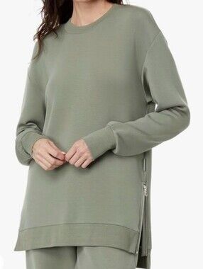 VARLEY Charter Sweat 2.0 Crew Neck Sweatshirt in Shadow Size Medium Doublesoft